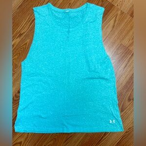 UA Charged Sleeveless V-Neck Heathered Top XL